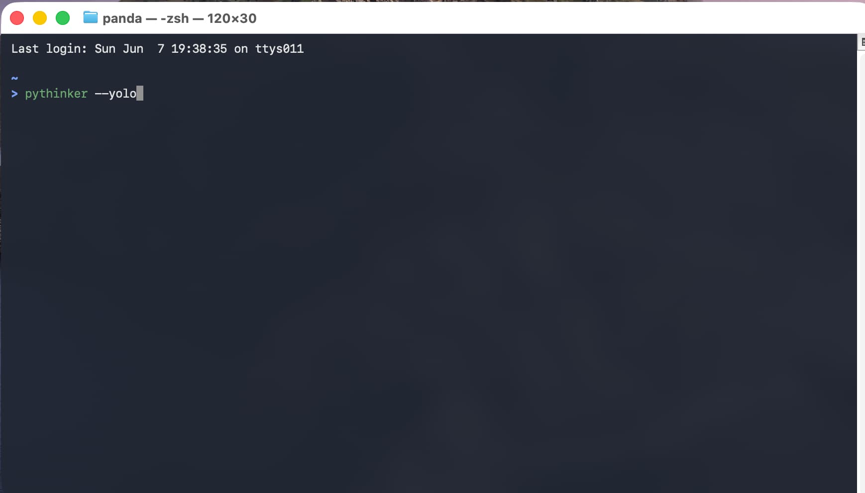 Pythinker Code terminal workflow